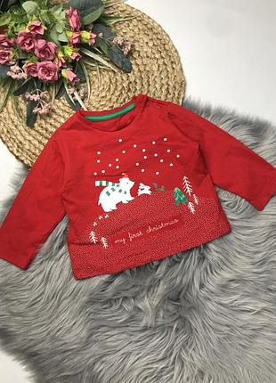 Новорічний лонгслів 9-12 міс. my first christmas