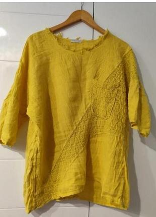 Блуза, рубашка леновая итальялия. невероятно красивая стильная вещь.