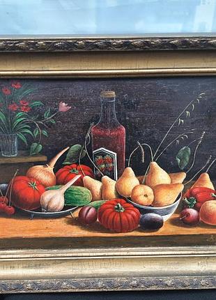 Картина маслом натюрморт 61.5/44.5 см. подпись в.козак