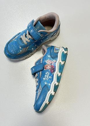 Кросівки disney frozen 28 розмір, кросівки анна і ельза 28 розмір, кросівки з підсвіткою 28 розмір