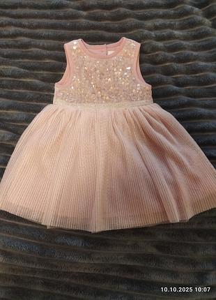 Платье на девочку 1-2 года 74-80-86