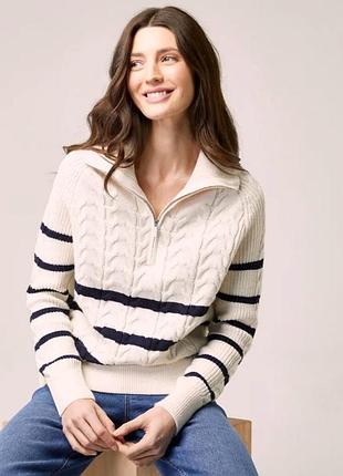 Стильний теплий светр у смужку №591/29