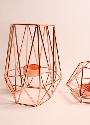 Набір підсвічників "під мідь" gohytal для маленьких свічок-таблеток (комплект)