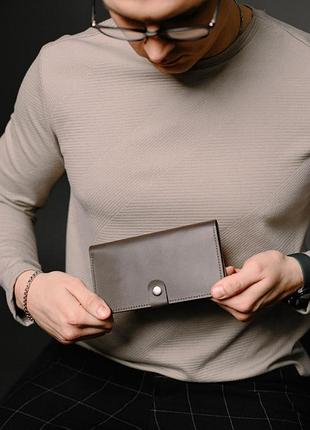 Портмоне чоловіче із натуральної шкіри (коричневе)