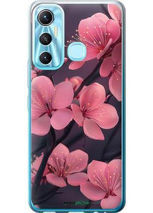 Чохол на infinix hot 11 пурпурова сакура "6075u-2762-7673"