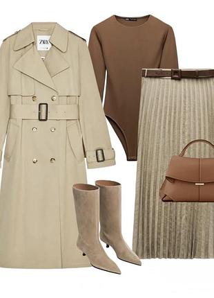 Must have! невловимий подовжений класичний тренч/плащ від іспанського бренда zara.