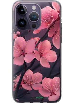 Чохол на iphone 14 pro max пурпурова сакура "6075u-2667-7673"