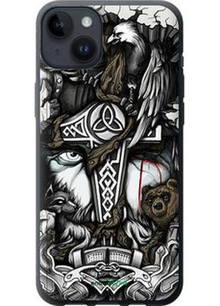 Чохол на iphone 14 plus тату вікінг "4098u-2645-7673"