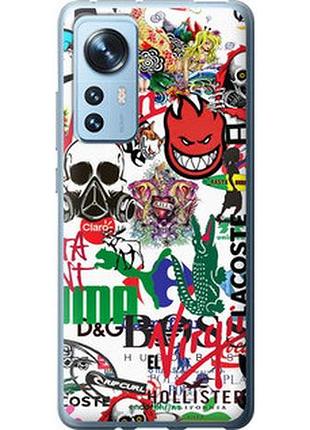 Чохол на xiaomi 12 many different logos "4022u-2555-7673"