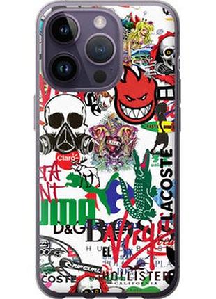 Чохол на iphone 14 pro many different logos "4022u-2646-7673"