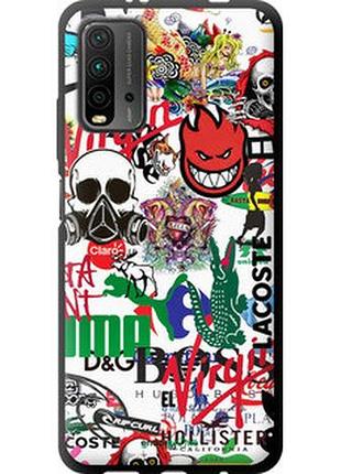 Чохол на xiaomi redmi 9t many different logos "4022b-2257-7673"