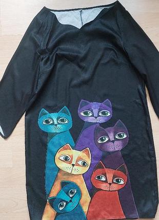 Платье с котиками