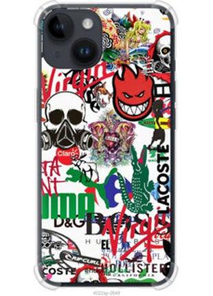 Чохол на iphone 14 many different logos "4022sp-2648-7673"