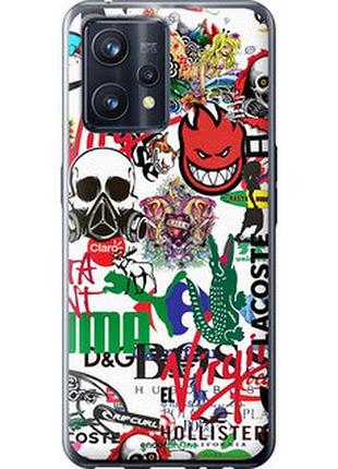 Чохол на realme 9 many different logos "4022u-2866-7673"