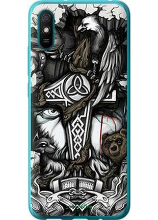 Чохол на xiaomi redmi 9a тату вікінг "4098u-2034-7673"