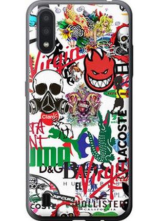 Чохол на samsung galaxy a01 a015f many different logos "4022u-1842-7673"