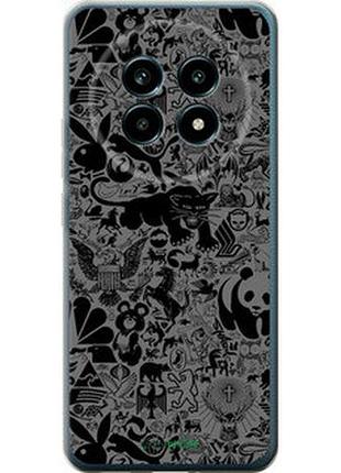 Чохол на realme 13 pro / 13 pro+ чорно-сірий стікер бомбінг "2432u-3789-7673"