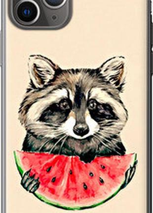 Чохол на iphone 11 pro єнотик з кавуном "4605u-1788-7673"