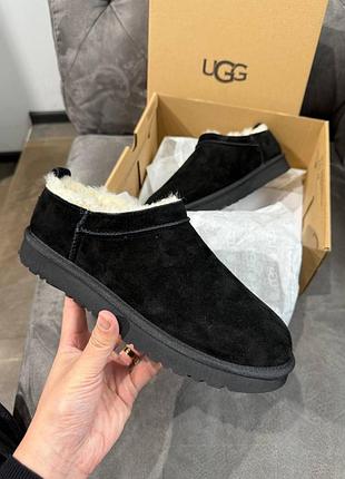 Ugg classic micro чорна замша.