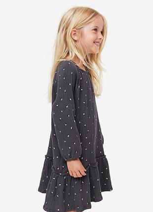 Классное муслиновое платье от hm 3-4 года (98-104)