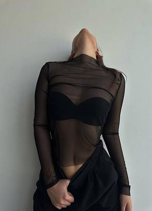 Лонгслив "сетка"