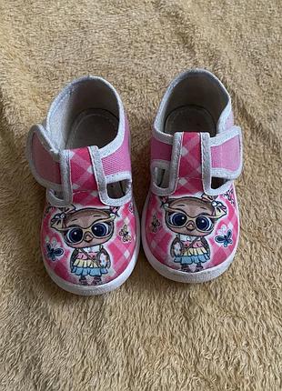 Тапочки в садочок для дівчинки