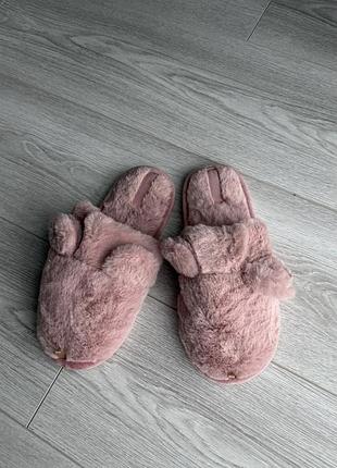 Тапочки (капці) 36 розмір twins home рожеві з вушками