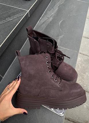 Черевики шоколад зима