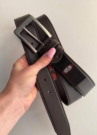 Ремень 3,5см мужской из натуральной кожи, пояс классический коричневый шоколад, ремень классика натуральная кожа, пасок украинская диплом diplom