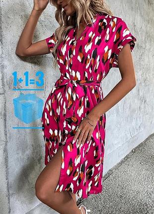 🥰 сукня в леопардовий принт з поясом shein 2xl