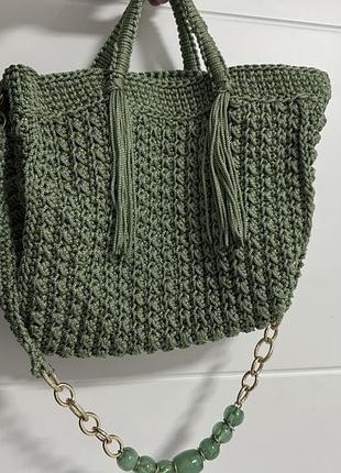 Сумка вʼязана жіноча стильна