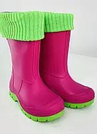 Гумові черевички дівчаткам утеплені