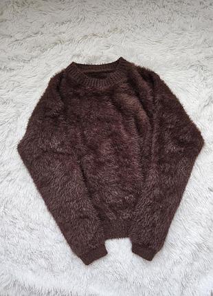 Свитер женский шоколадный, мягкий,размер s-m