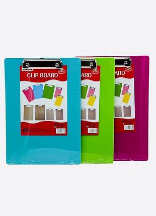 Планшет с металлическим зажимом "неоновый", а4, цветная папка-планшет для документов, клипборд