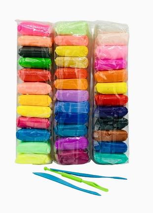 Легкий пластилін повітряний модулін 36 кольорів по 13 г, для ліплення та виробів, нетоксичний