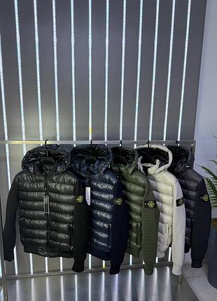 Куртка мужская черная зеленая хаки короткая с капюшоном осенняя весенняя