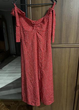 Сарафан з розрізом і на завʼязках на плечах