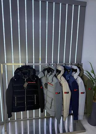 Куртка чоловіча чорна з капюшоном осіння весняна