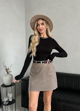 Жіноча тепла спідниця вовна кашемір