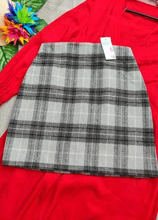 Юбка мини в клетку