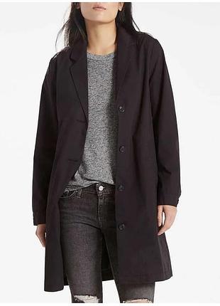Levi s women s josette coat ексклюзивний чорний тренч levi’s котоновий чорний подовжений тренч
