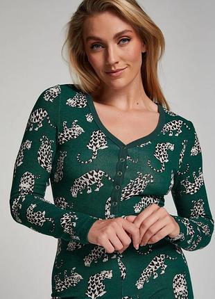 Hunkemoller  henley slim cats onesie комбінізон