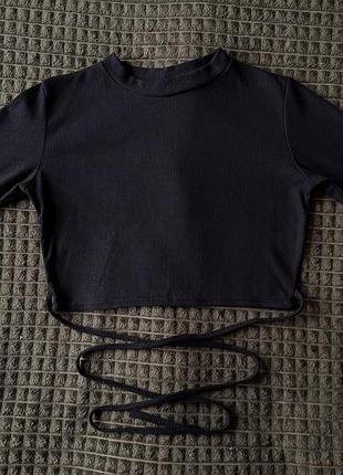 Лонгслів , дуже стильна кофтинка , із завʼязками та вирізом на рукаві для пальчика