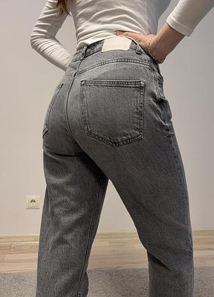 Джинси сірі мом zara