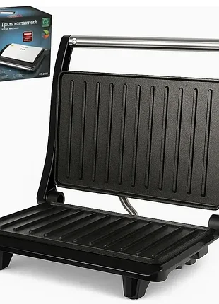 Электрический гриль прижимной с антипригарным покрытием 2000вт, bitek bt-2685 / контактный электрогриль для дома