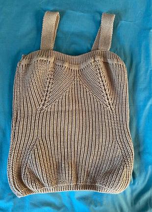 Коричневий вʼязаний топ