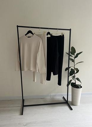 Жіночий теплий костюм, італійська якість. колір чорний та білий, розмір s, m, l