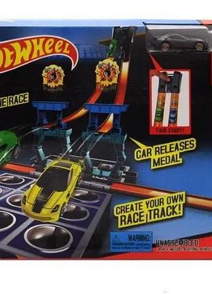 Гоночный трек hot wheel с машинками детский автотрек башня для гонок с пятью направлениями скоростной shop ua