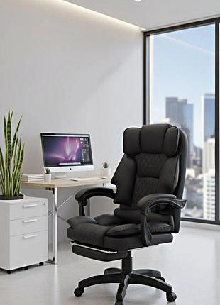 Компьютерное кресло для дома стул компьютерный  diego comfort pro черное профессиональное игровое кресло с подставкой для ног shop