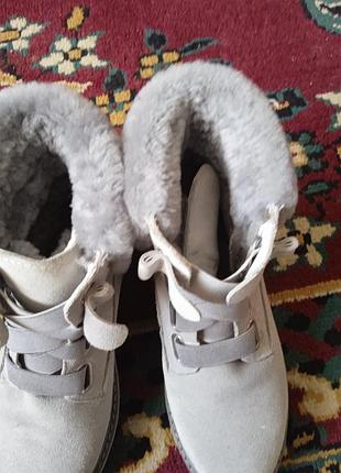 Зимние замшевые ботинки 36 р малаомирка